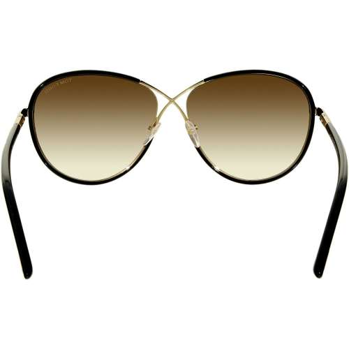 Tom Ford Women's Gradient Rosie FT0344-01B-62 Black/Gold Butterfly Sunglasses Buy Sunglasses Online In usa